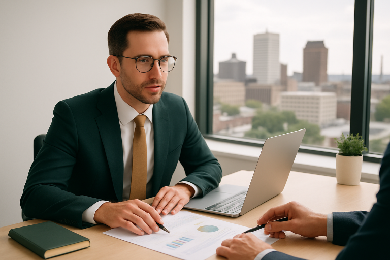 sell your business Akron Ohio illustration