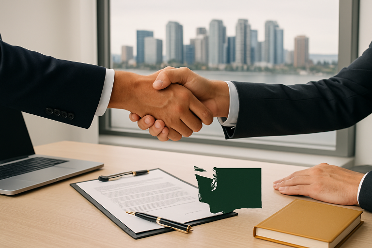 sell your business Bellevue Washington illustration