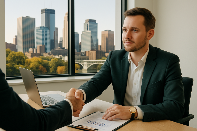 sell your business Bloomington Minnesota illustration