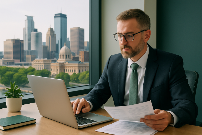 sell your business Brooklyn Park Minnesota illustration