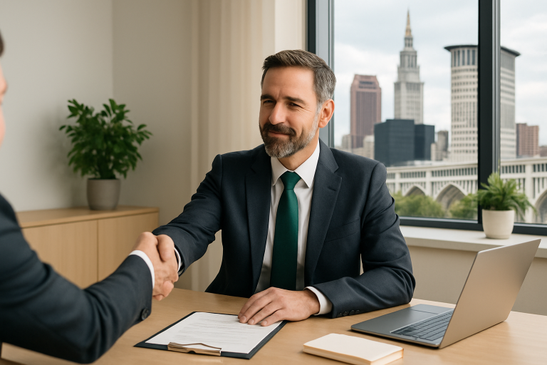 sell your business Cleveland Ohio illustration
