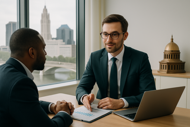 sell your business Columbus Ohio illustration