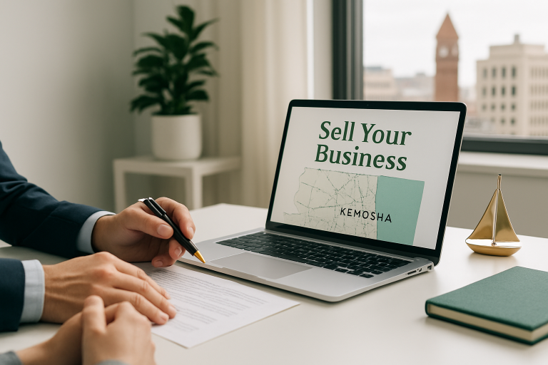 sell your business Kenosha Wisconsin illustration