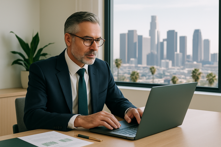 sell your business in Los Angeles illustration
