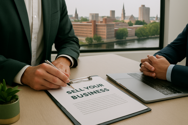 sell your business Lowell Massachusetts illustration