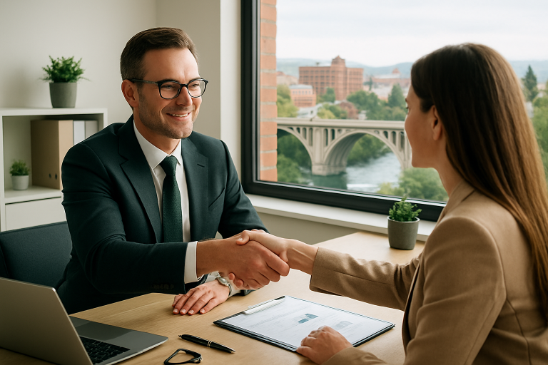 sell your business Spokane Washington illustration