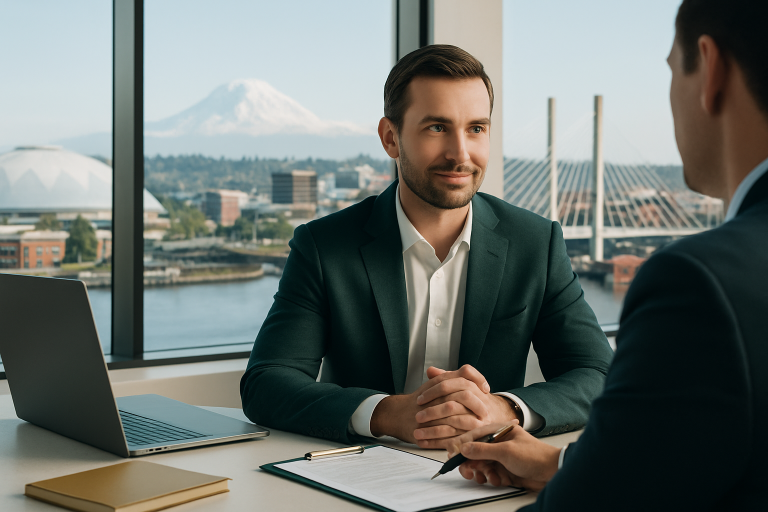 sell your business Tacoma Washington illustration